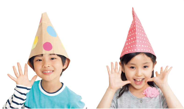 子供の誕生日 手作り帽子で５倍盛り上がる カブリモノ紙工作パーティー帽 Hugkum はぐくむ