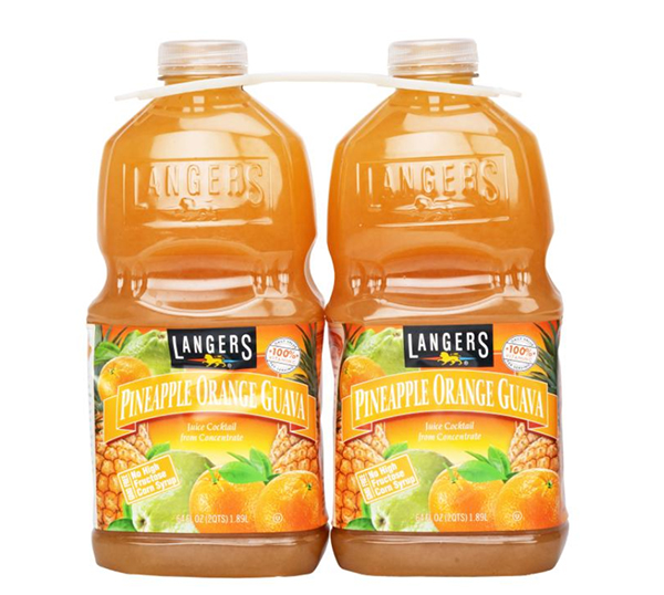 「ランガース　パイナップルオレンジグァバ飲料 1.89L x 2」（¥880／オンライン価格）