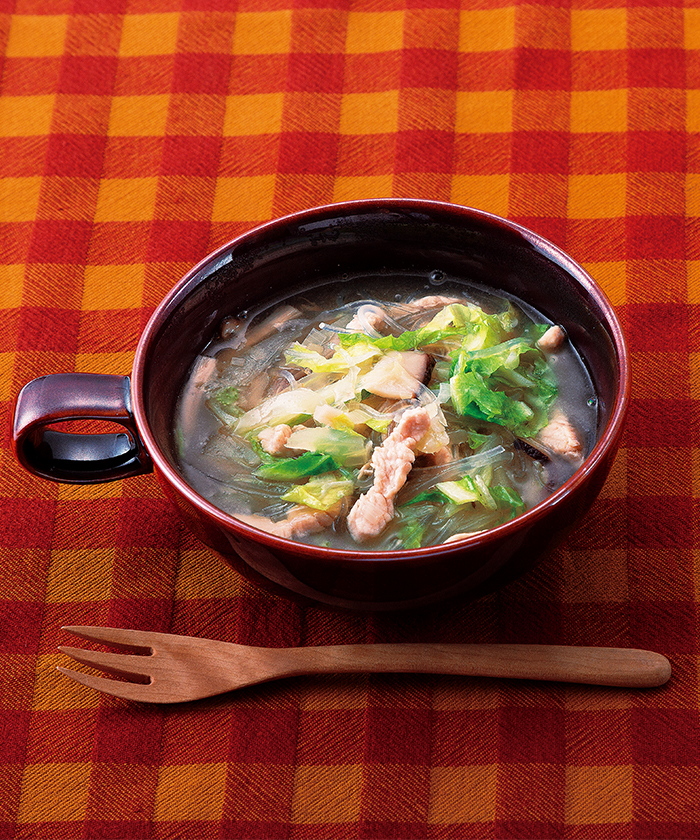 鶏むね肉のピェンロー鍋風スープ