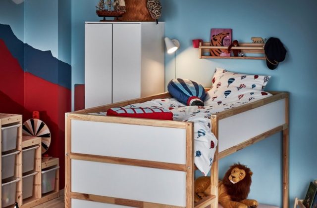 イケアの二段ベッドは子どもの夢が膨らむ秘密基地。空間を活かして