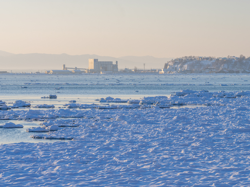 網走の流氷