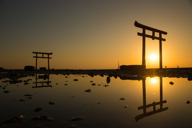 大魚神社の海中鳥居