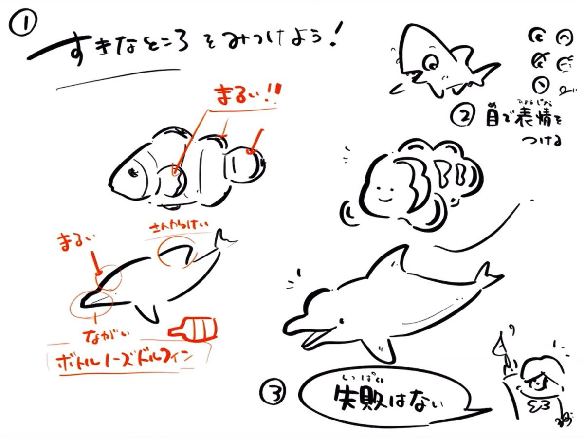 魚の絵を描いて自由研究】さかなのおにいさん かわちゃんに教え