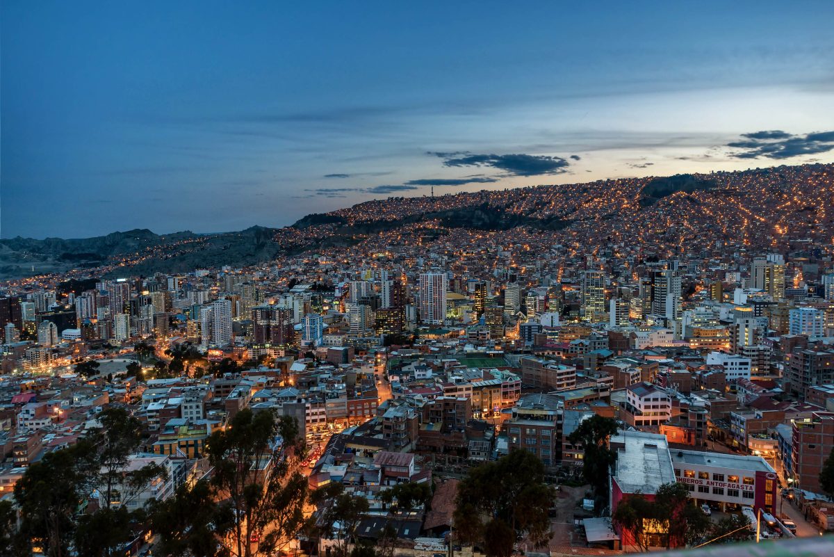 ボリビアの首都ラパス