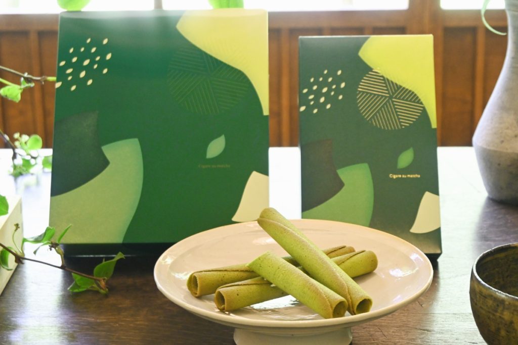 「シガール オゥ マッチャ」5本入 1,080円、14本入 3,132円