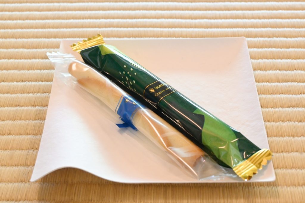 通常のシガールより少し太めにつくられた「シガール オゥ マッチャ」