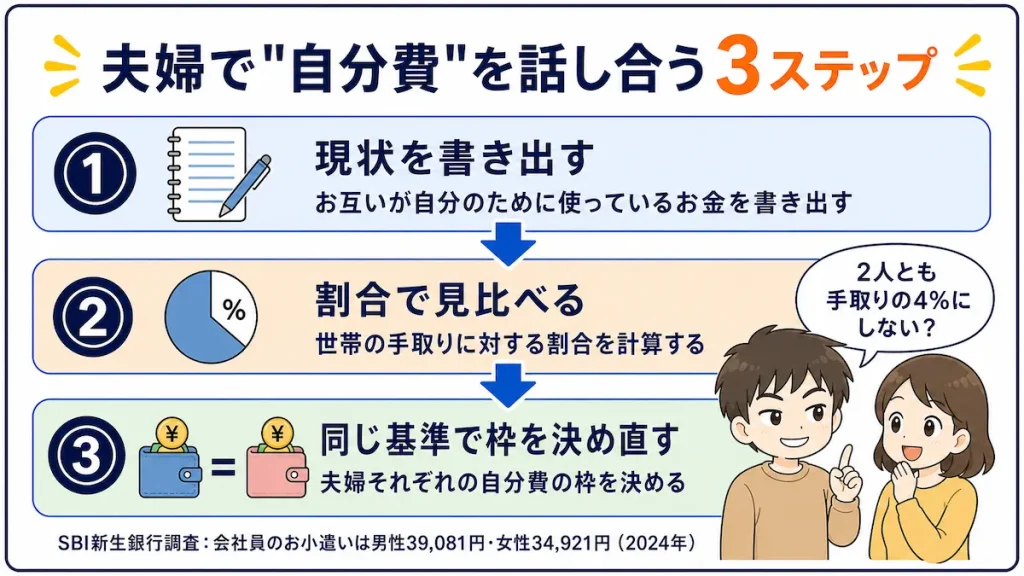 夫婦での自分費の話し合い方