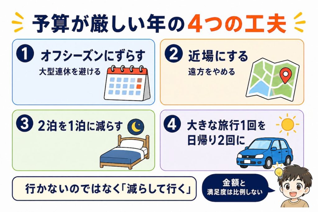 予算が難しい年の工夫