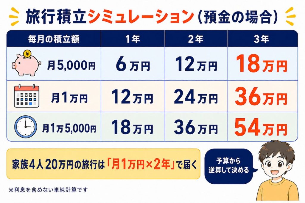旅行積立シミュレーション